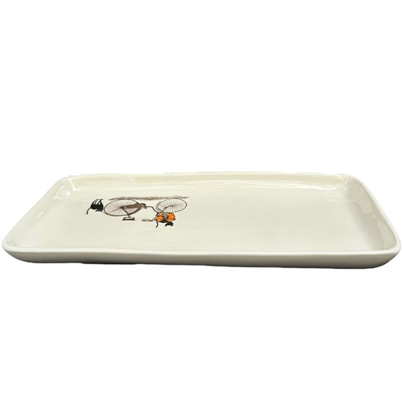 Rae Dunn Halloween Platter Tray THE BLACK CAT Cats On Bicycle New OG 2017 - Picture 8 of 17